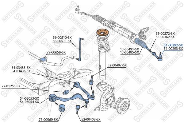 

Наконечник рулевой Stellox 5100292SX