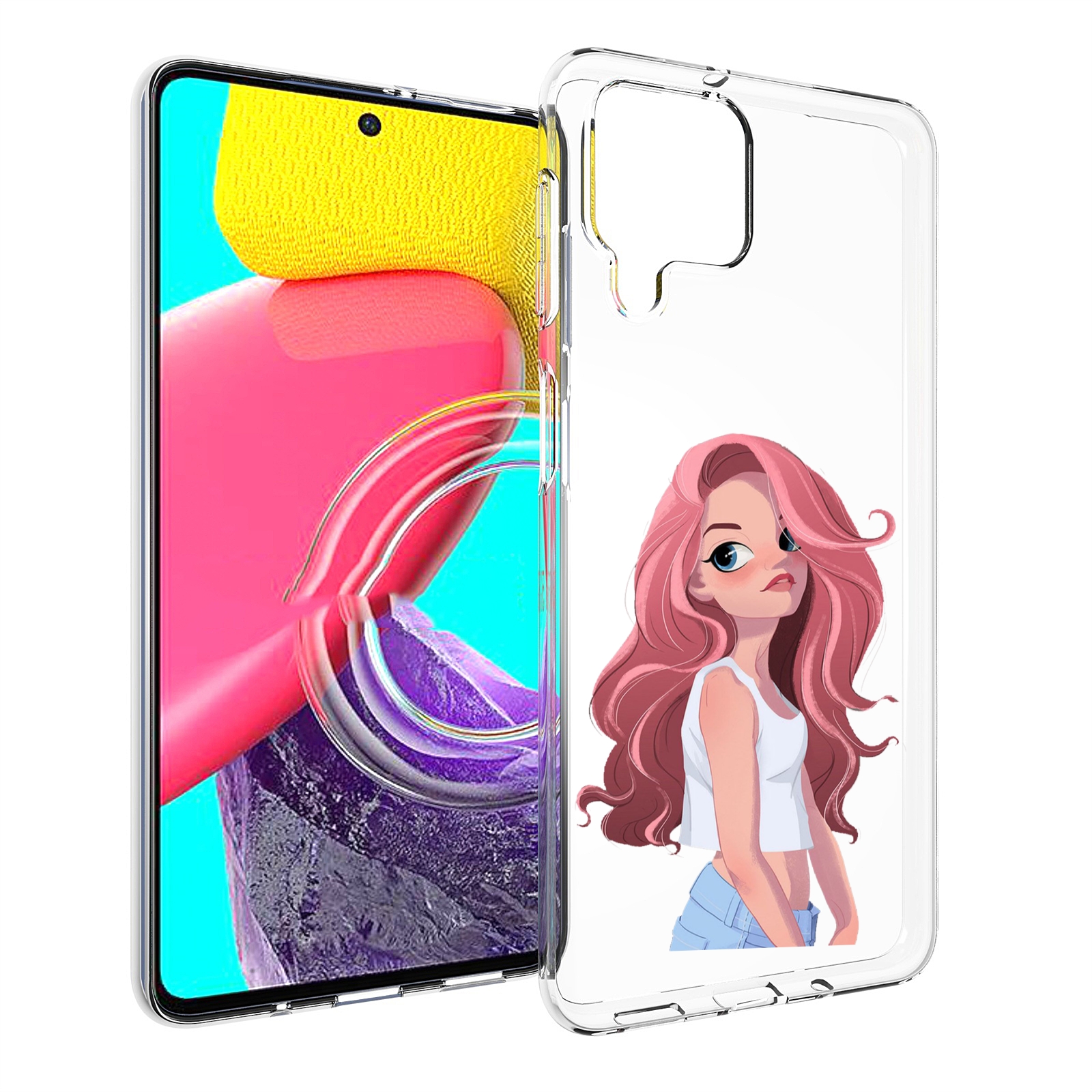 

Чехол MyPads Мультяшный-арт-девушки женский для Samsung Galaxy M53 (SM-M536), Прозрачный, Tocco