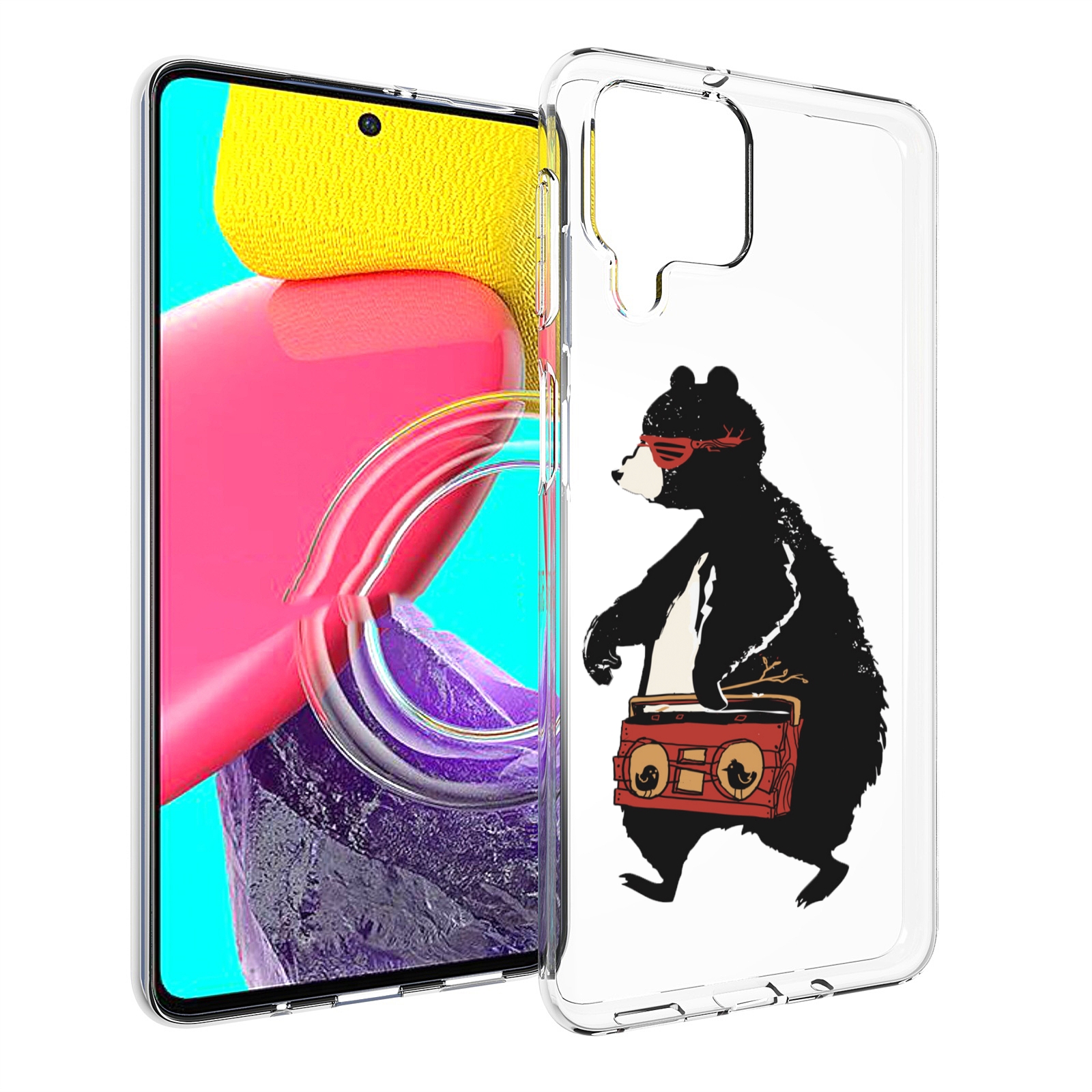 

Чехол MyPads Музыкальный медведь для Samsung Galaxy M53 (SM-M536), Прозрачный, Tocco