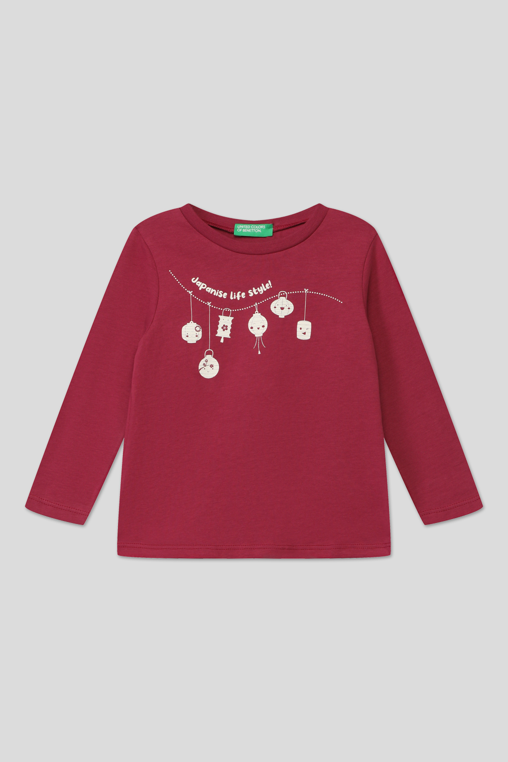 

Футболка с длинным рукавом Benetton 3ATNG105A, бордовый, XS, 3ATNG105A
