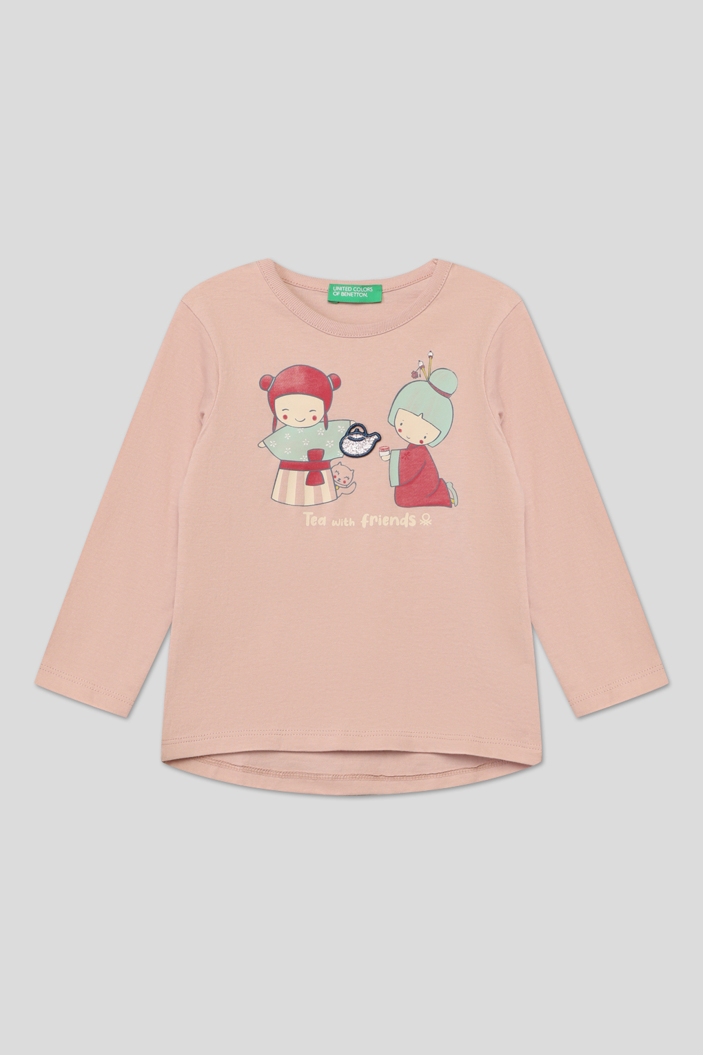 

Футболка с длинным рукавом Benetton 3096G104O, розовый, 82, 3096G104O