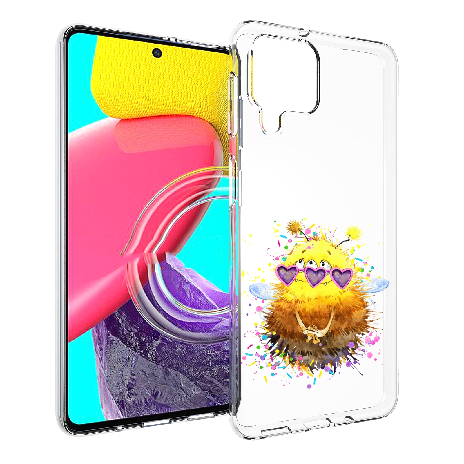 

Чехол MyPads Пушитый шмель для Samsung Galaxy M53 (SM-M536), Прозрачный, Tocco