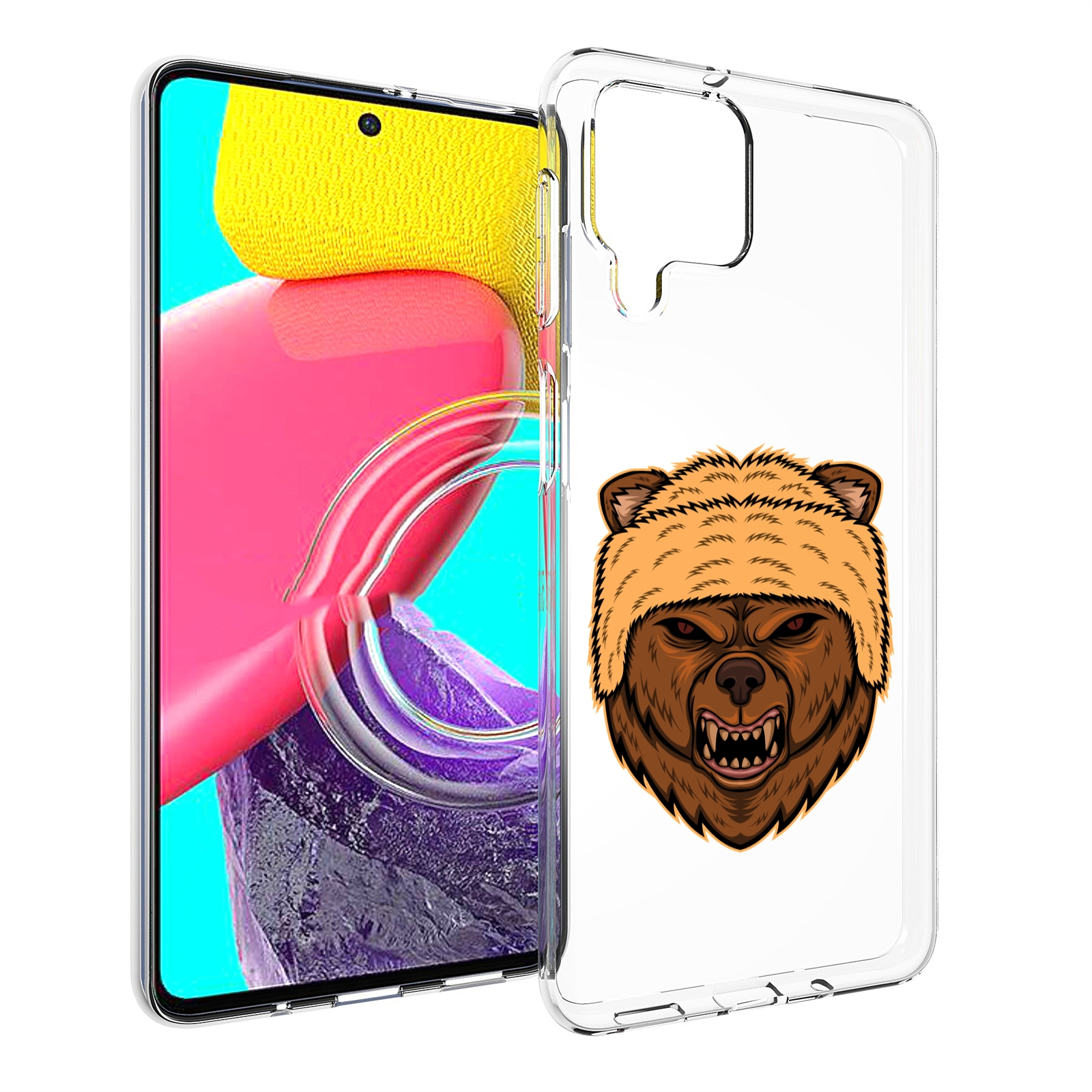 Чехол MyPads Медведь-в-шапке для Samsung Galaxy M53 (SM-M536)