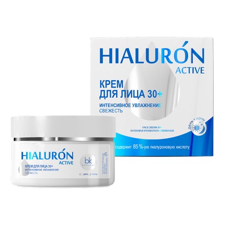 Belkosmex, Крем для лица Hialuron Active  «Интенсивное увлажнение», 30+, 48 мл