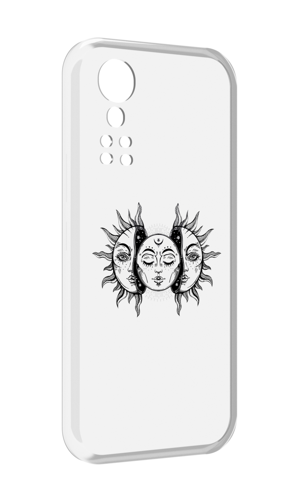 

Чехол MyPads луна-в-солнце для ZTE Axon 30 5G / Axon 30S, Прозрачный, Tocco