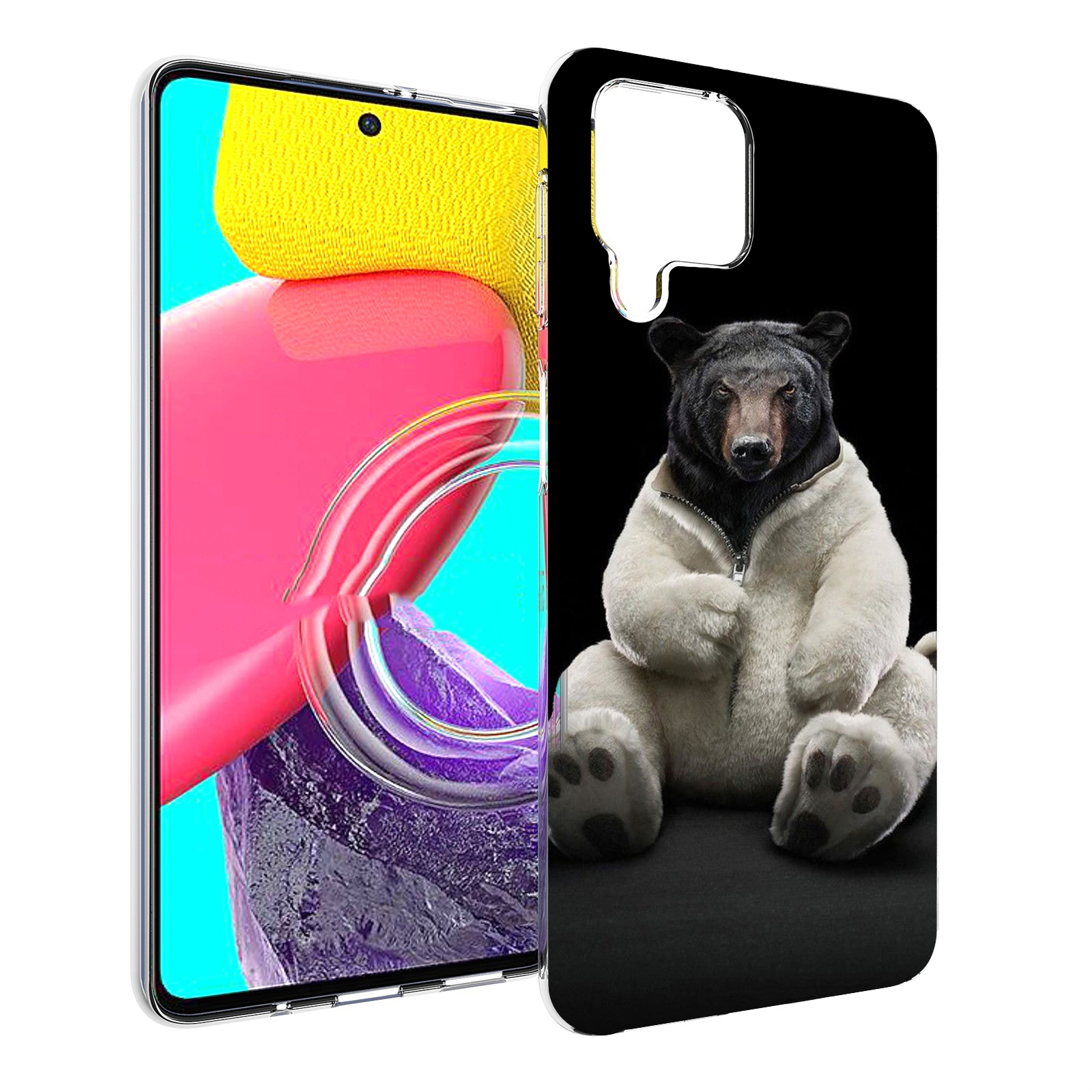 

Чехол MyPads Медведь-бурый-белый для Samsung Galaxy M53 (SM-M536), Прозрачный, Tocco