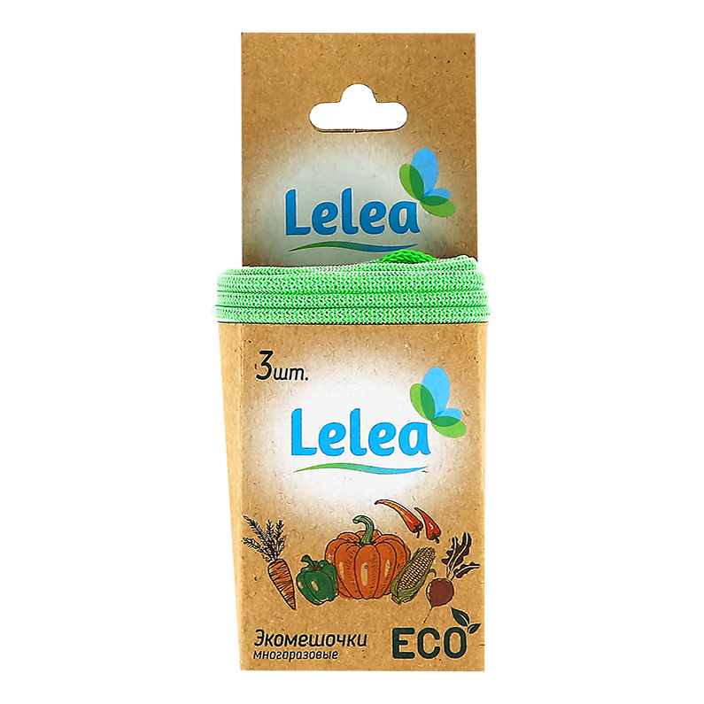 

Эко-пакеты для взвешивания и хранения продуктов Lelea Eco многоразовые 3 шт, Белый