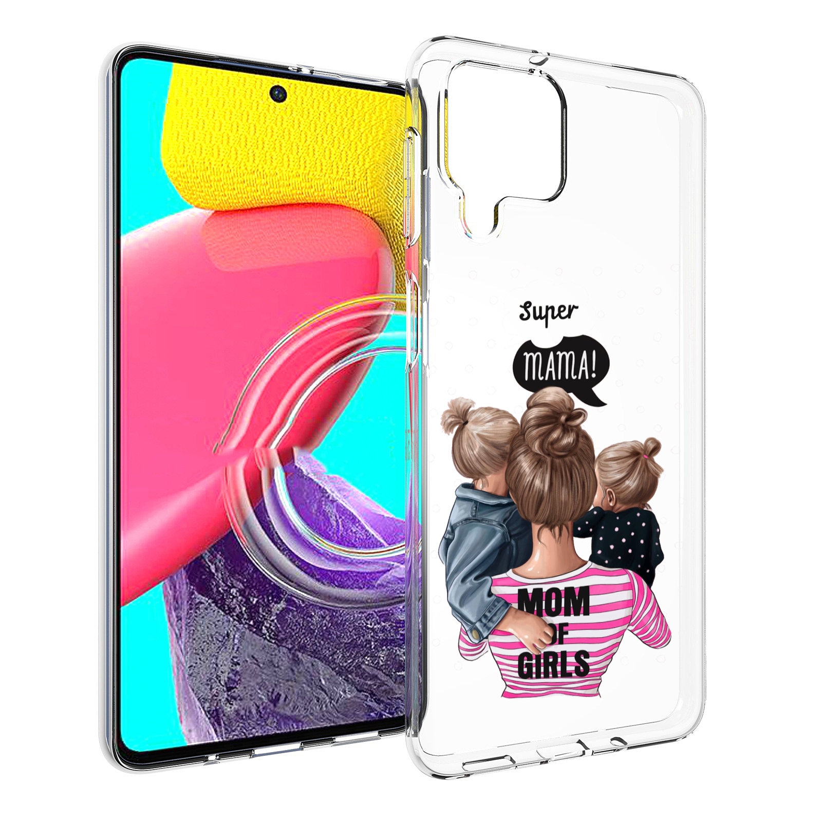 

Чехол MyPads Мама-девочек женский для Samsung Galaxy M53 (SM-M536), Прозрачный, Tocco