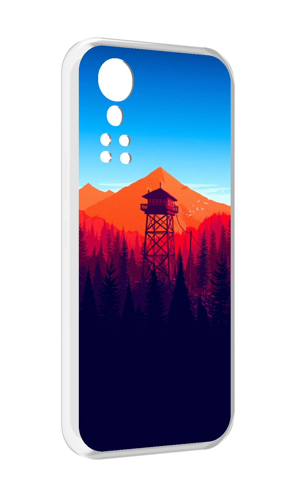 

Чехол MyPads лес с оранжевыми горами для ZTE Axon 30 5G / Axon 30S, Прозрачный, Tocco