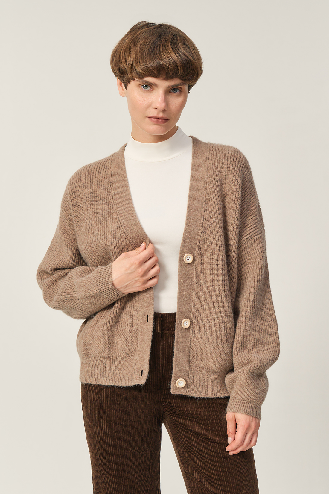 

Кардиган женский Baon B1422519 коричневый XL, B1422519