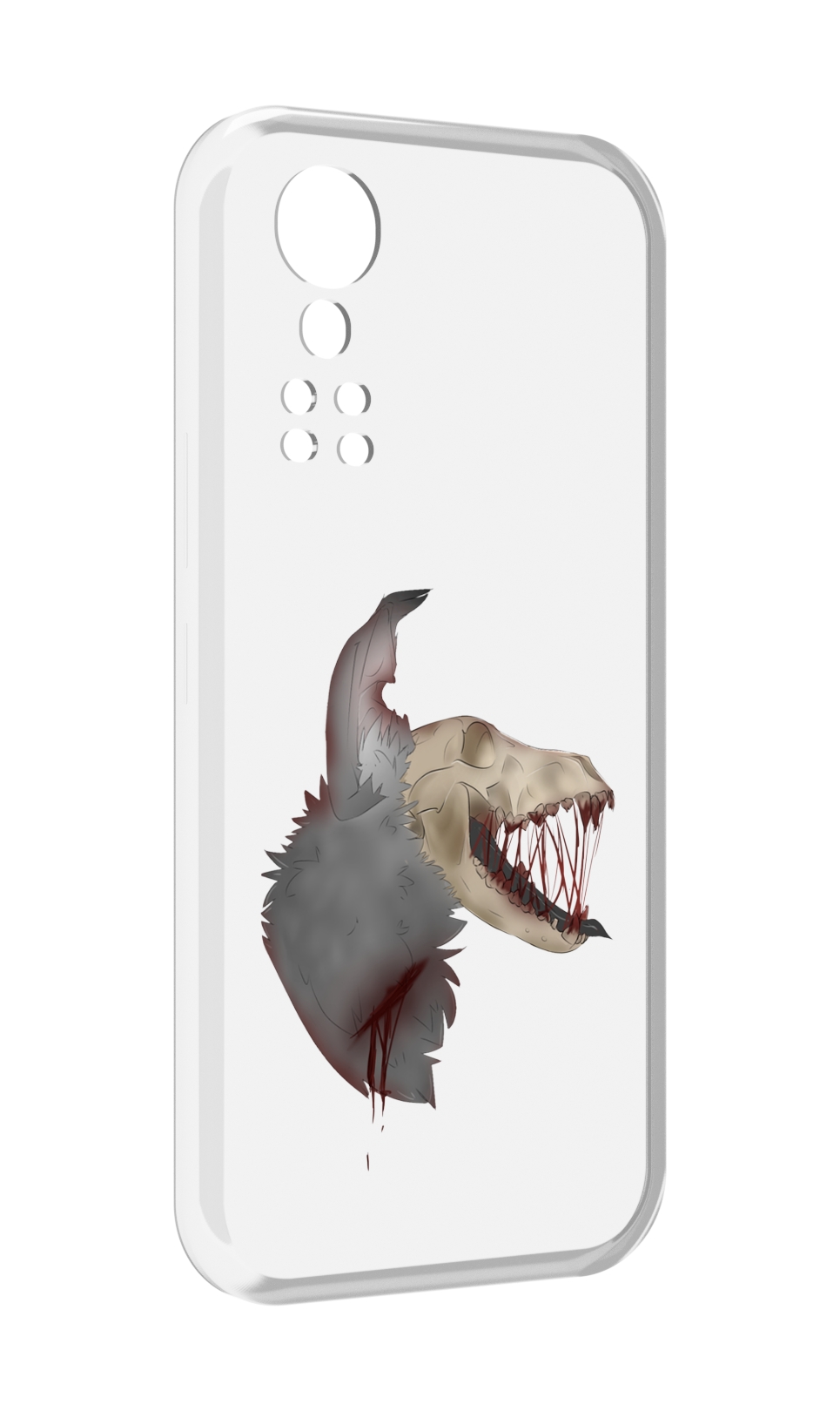

Чехол MyPads кровавый-череп для ZTE Axon 30 5G / Axon 30S, Прозрачный, Tocco