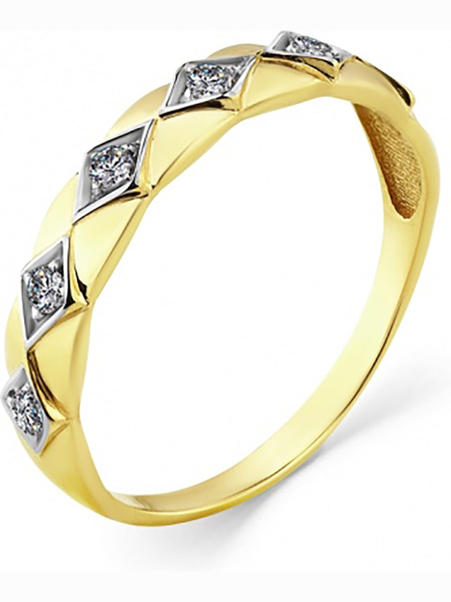 

Кольцо из жёлтого золота с 6 фианитами р. 18 Master Brilliant 1000243, 1000243