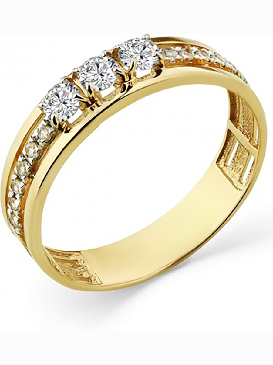 

Кольцо из жёлтого золота с 15 фианитами р. 16 Master Brilliant 1000195, 1000195