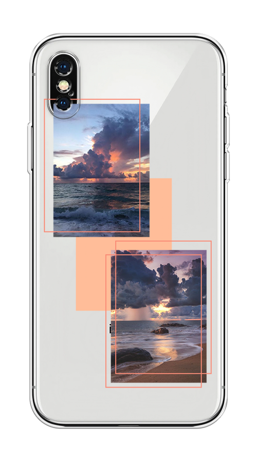 

Чехол на Apple iPhone XS Max "Sky collage", Розовый;прозрачный;синий, 11950-1