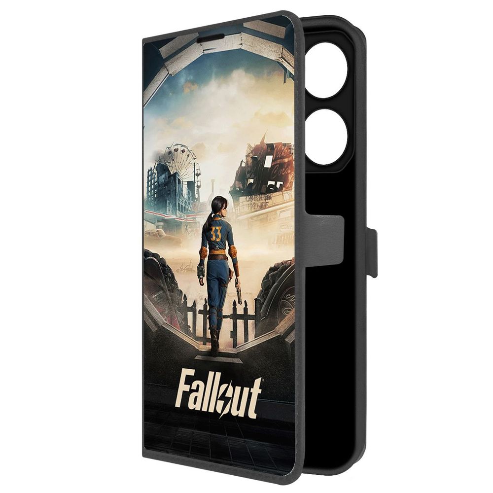 

Чехол-книжка Krutoff Eco Book для TECNO Pova 6 Фоллаут (Fallout) - Убежище 33 (черный)