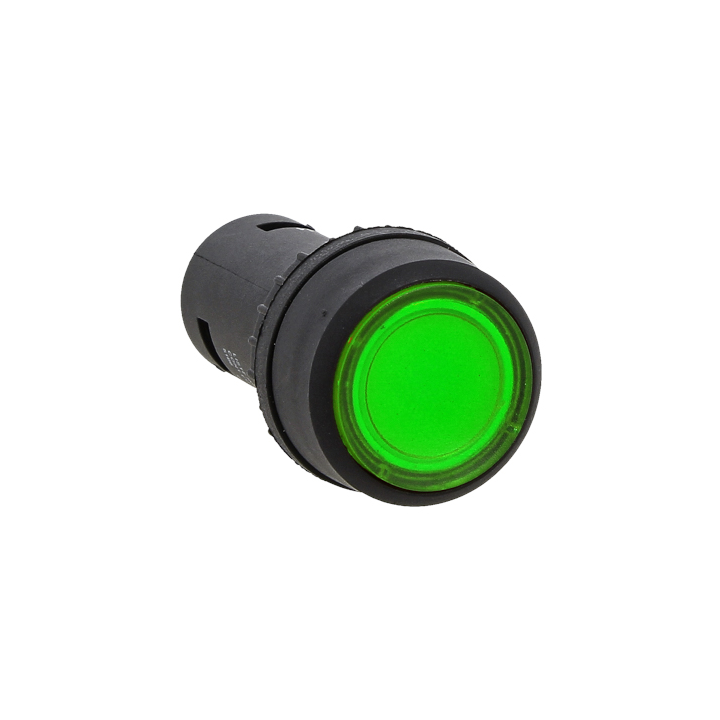 фото Кнопка sw2c-10d с подсветкой зеленая no ekf proxima