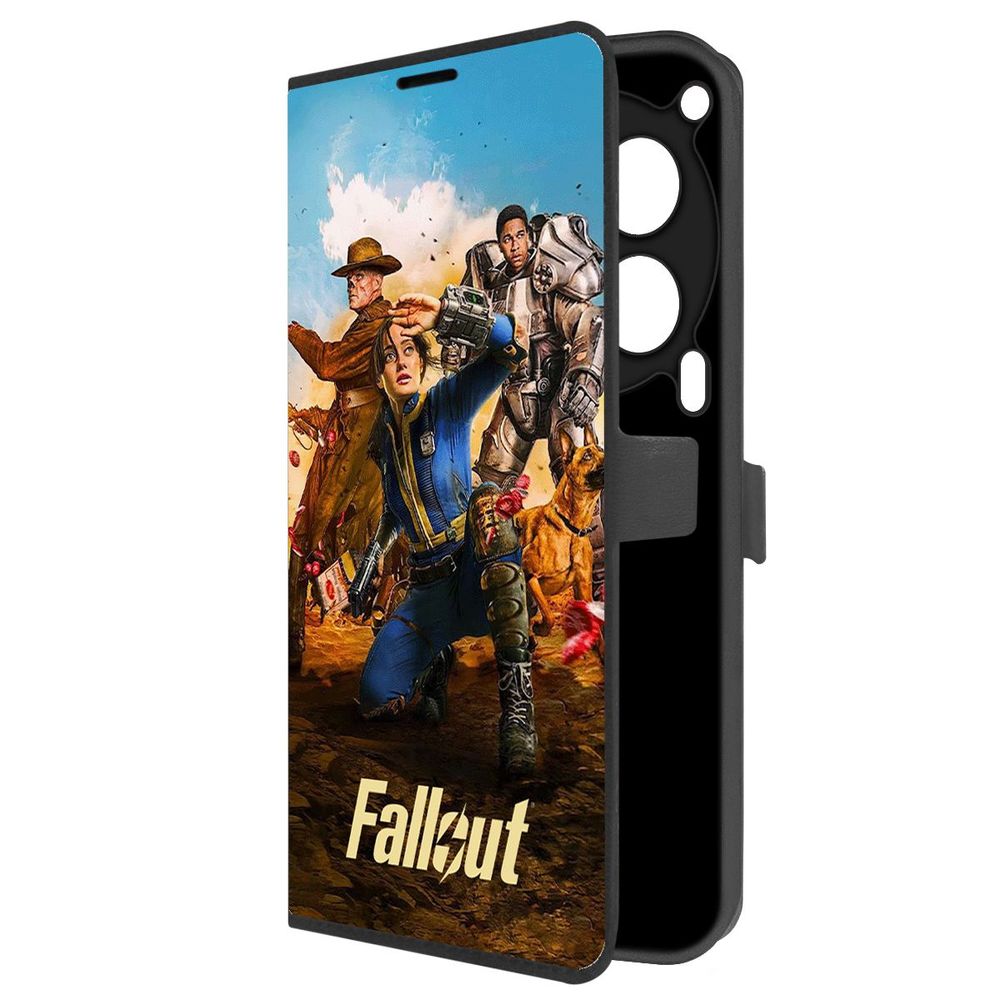 

Чехол-книжка Krutoff Eco Book для TECNO Camon 30 5G Фоллаут (Fallout) - Люси, Гуль и Аарон, Черный