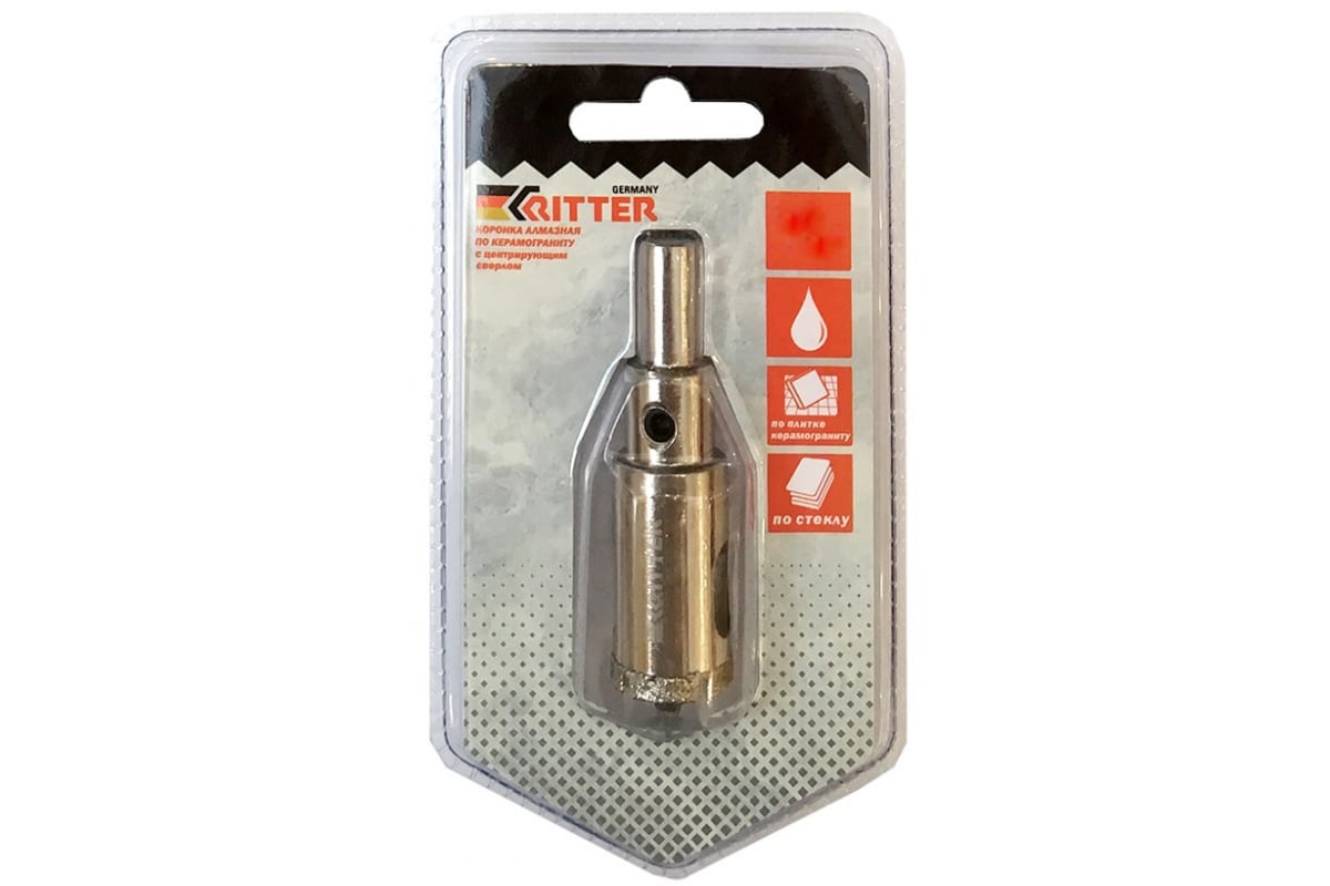 

Коронка алмазная RITTER Ф18х30мм цилиндрический (PS22305181), Ф18х30мм цилиндрический (PS22305181)