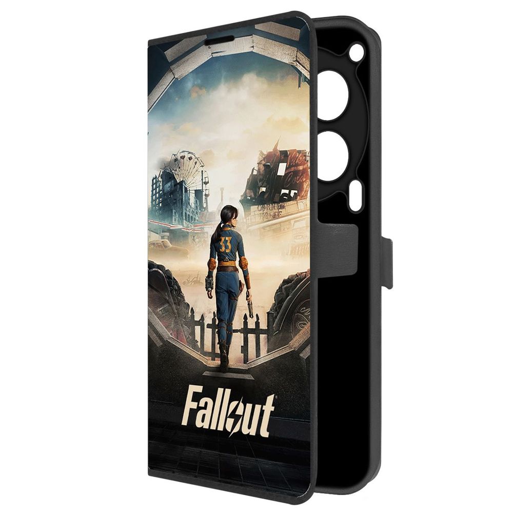 

Чехол-книжка Krutoff Eco Book для TECNO Camon 30 5G Фоллаут (Fallout) - Убежище 33, Черный