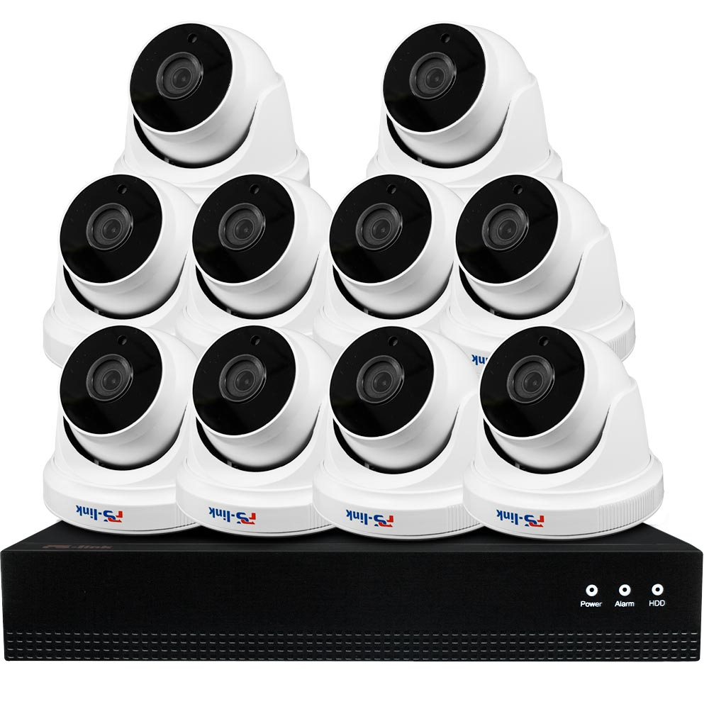 

Комплект видеонаблюдения IP 8Мп Ps-Link KIT-A810IP-POE 10 камер, Белый