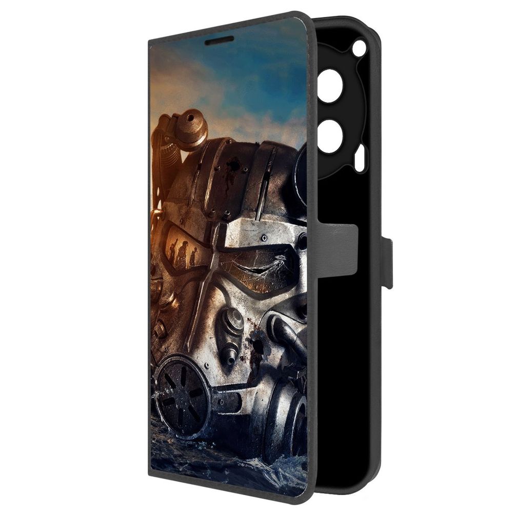 

Чехол-книжка Krutoff Eco Book для TECNO Camon 30 Фоллаут (Fallout) - Шлем Т-60 (черный)