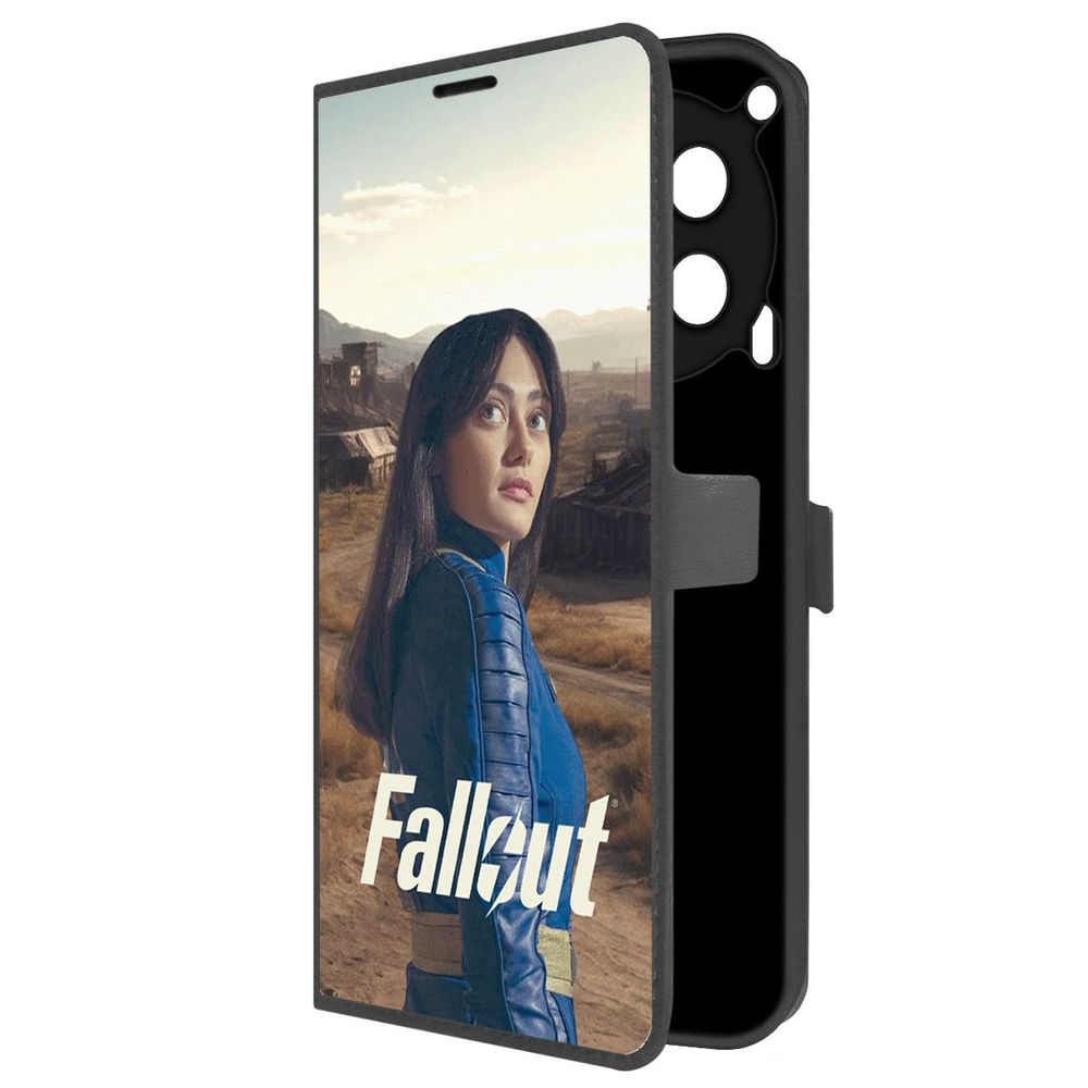

Чехол-книжка Krutoff Eco Book для TECNO Camon 30 Фоллаут (Fallout) - Люси в пустошах, Черный