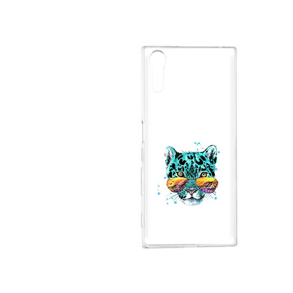 

Чехол MyPads Tocco для Sony Xperia XZ голубой лео, Прозрачный, Tocco