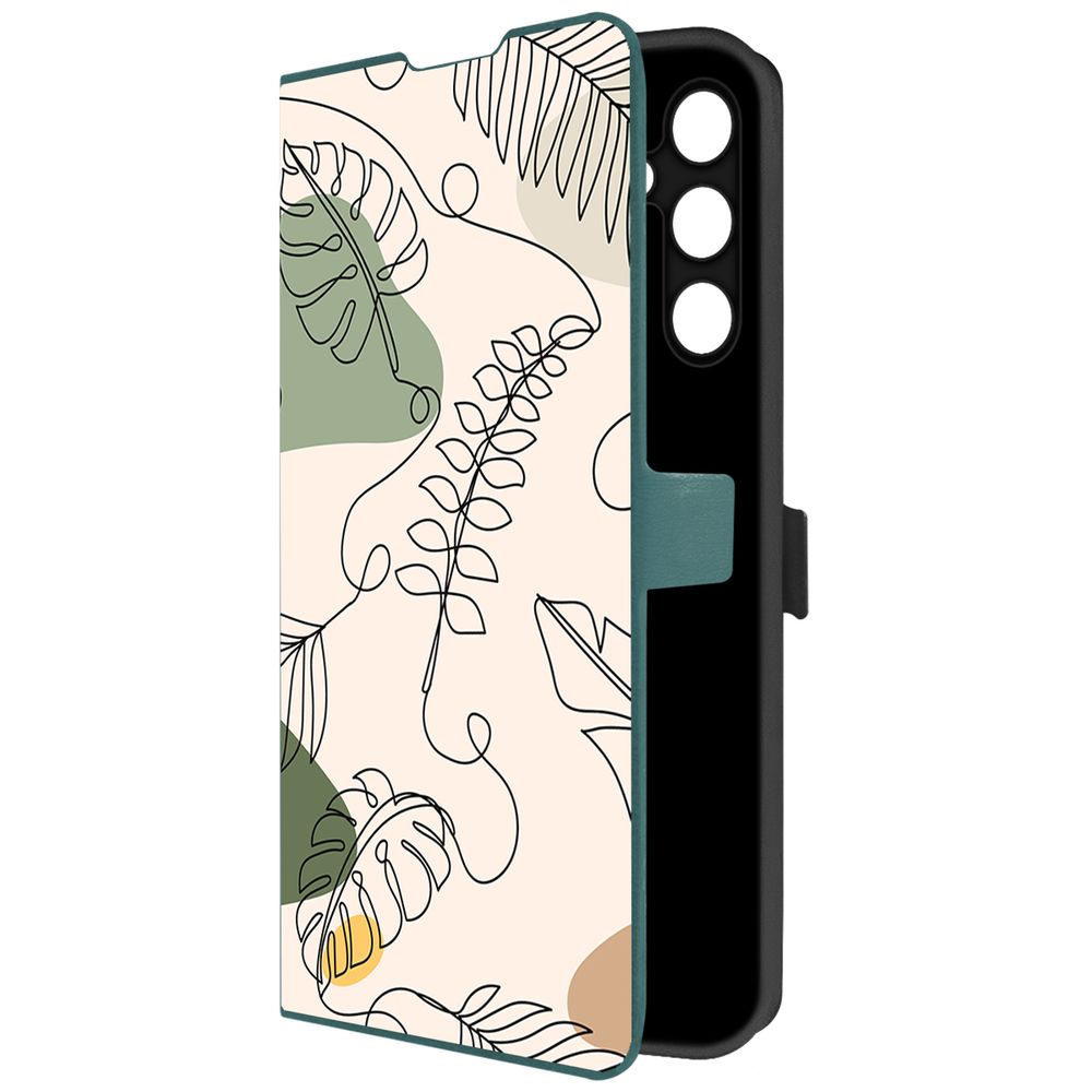 

Чехол-книжка Krutoff Eco Book для Samsung Galaxy A25 5G (A256) Линия весны (зелёный опал), Зеленый