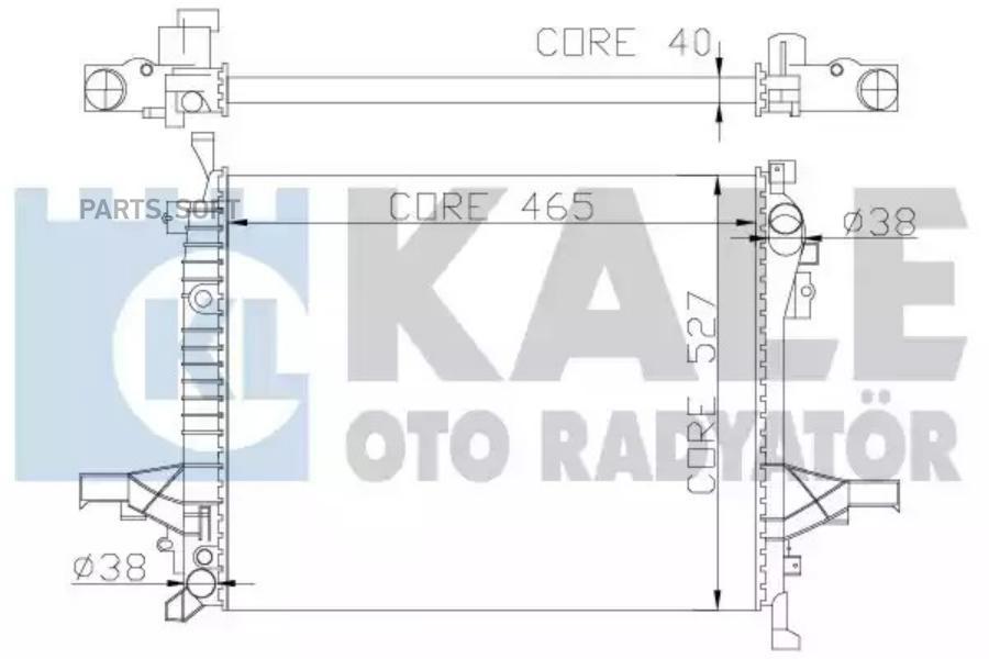 

375200 Радиатор Системы Охлаждения Volvo Xc90 2.5 02> KALE 375200