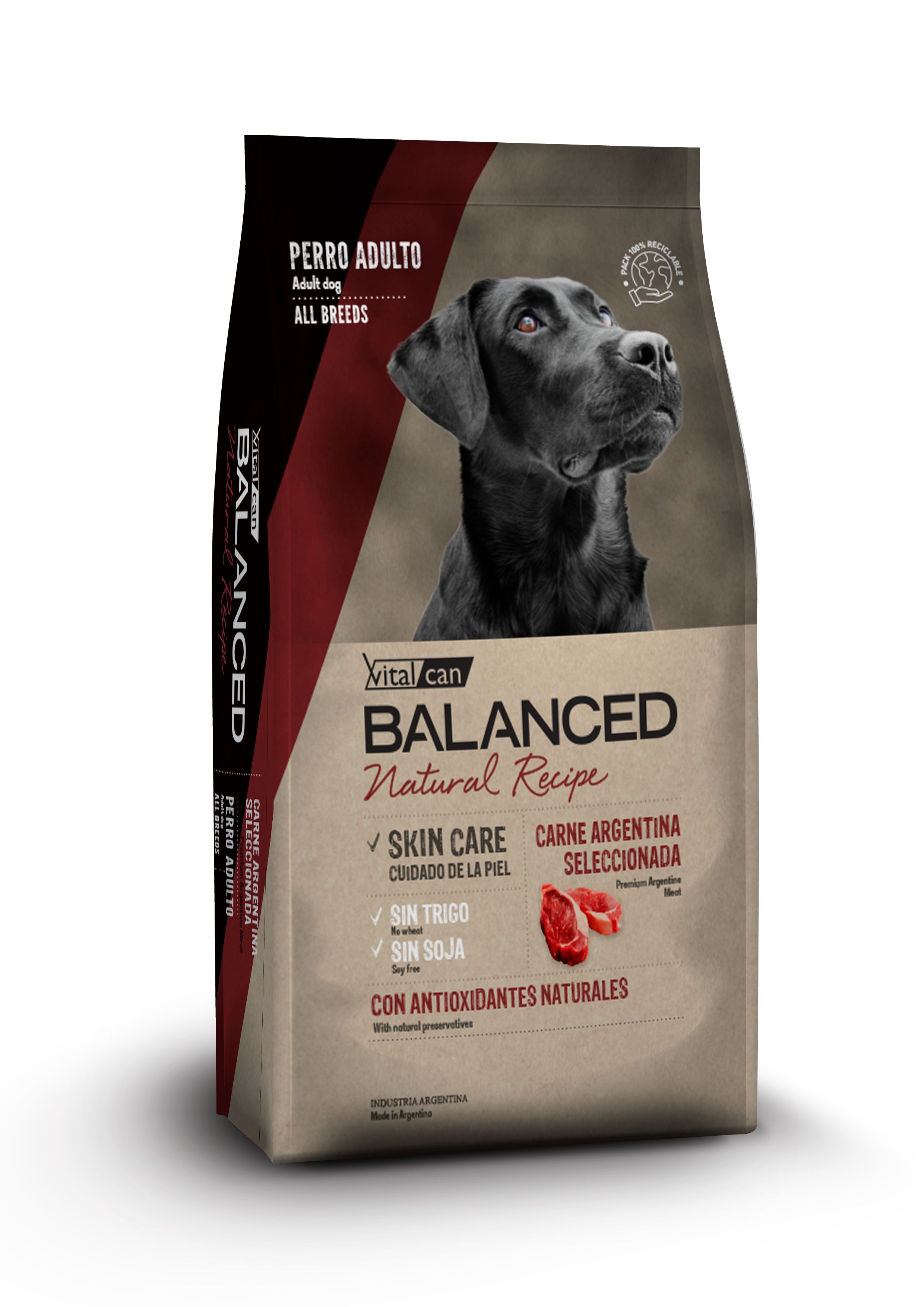 Сухой корм для собак Vitalcan Balanced Dog Adult Natural Recipe с отборной говядиной, 3кг