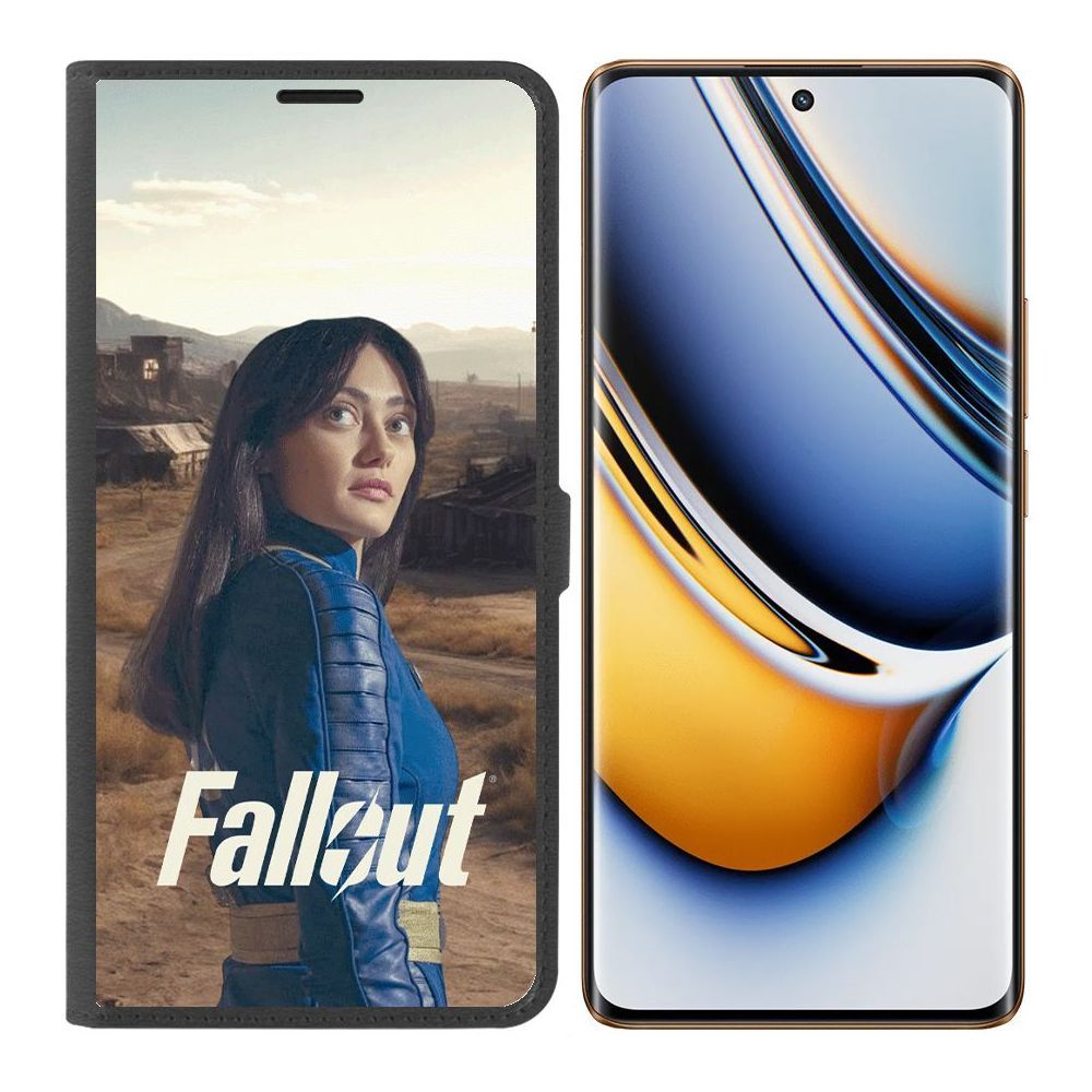 

Чехол-книжка Krutoff Eco Book для Realme 11 Pro+ Фоллаут (Fallout) - Люси в пустошах, Черный
