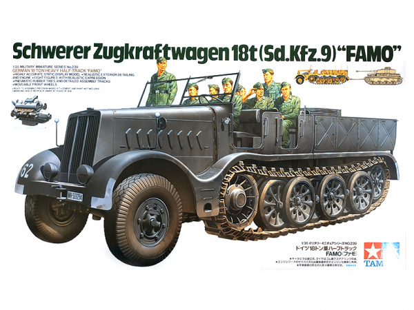 

35239 Tamiya 1/35 German 18-TON Heavy Half-truck FAMO Немецкий 18тонный полугусеничн тягач