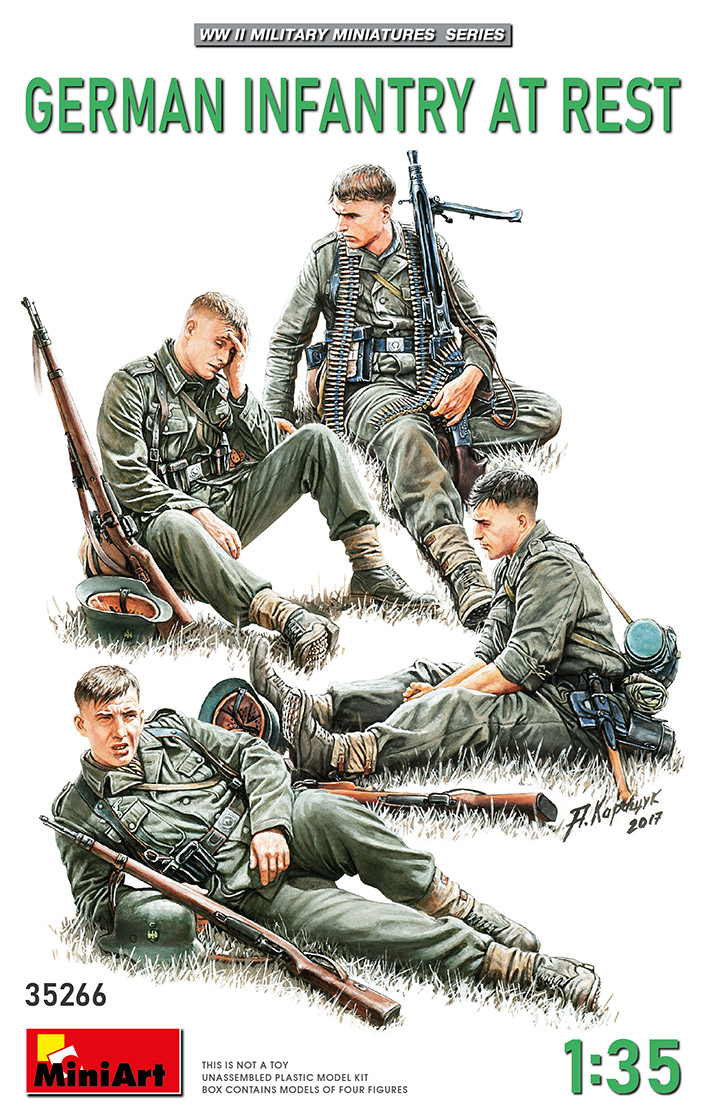 

Сборная модель MiniArt 1/35 Немецкая пехота на отдыхе 35266