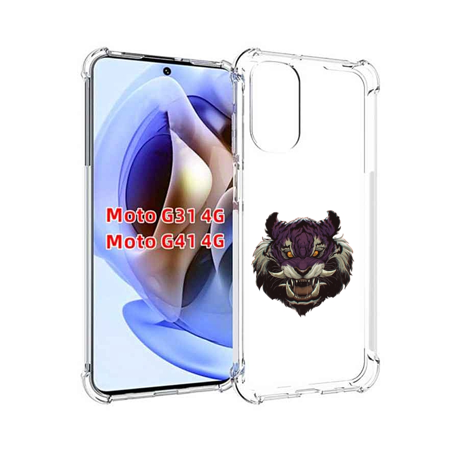 

Чехол MyPads Страшный-тигр для Motorola Moto G31 4G / G41 4G, Прозрачный, Tocco