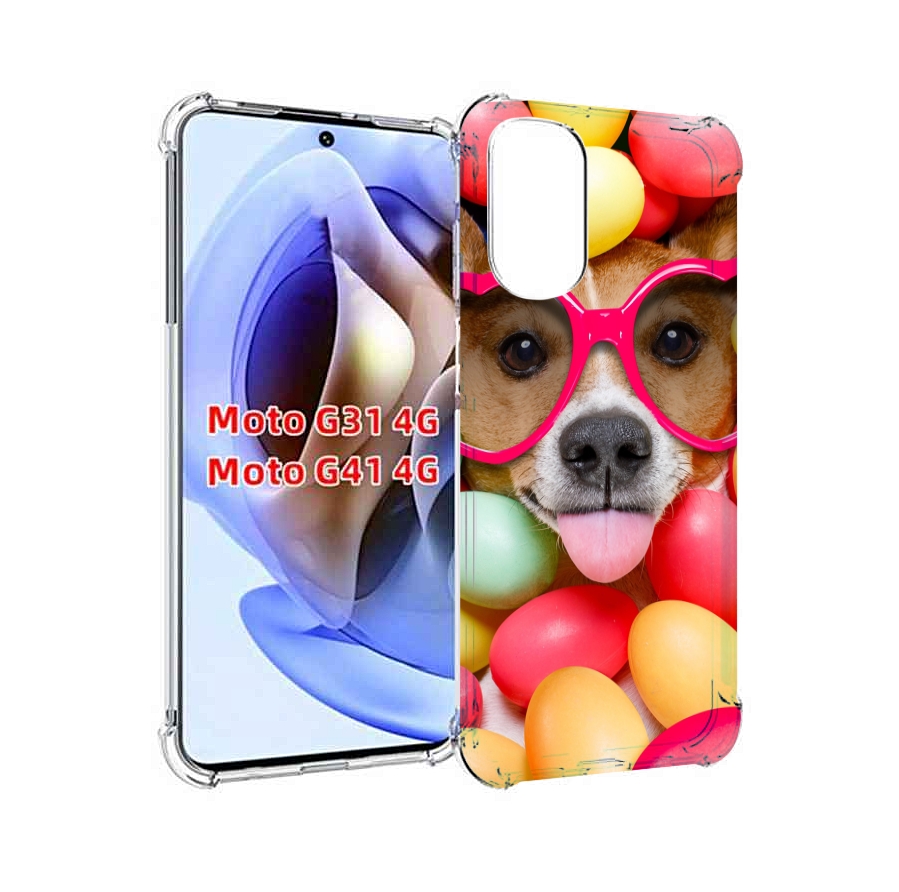 

Чехол MyPads Собака-в-яйцах для Motorola Moto G31 4G / G41 4G, Прозрачный, Tocco