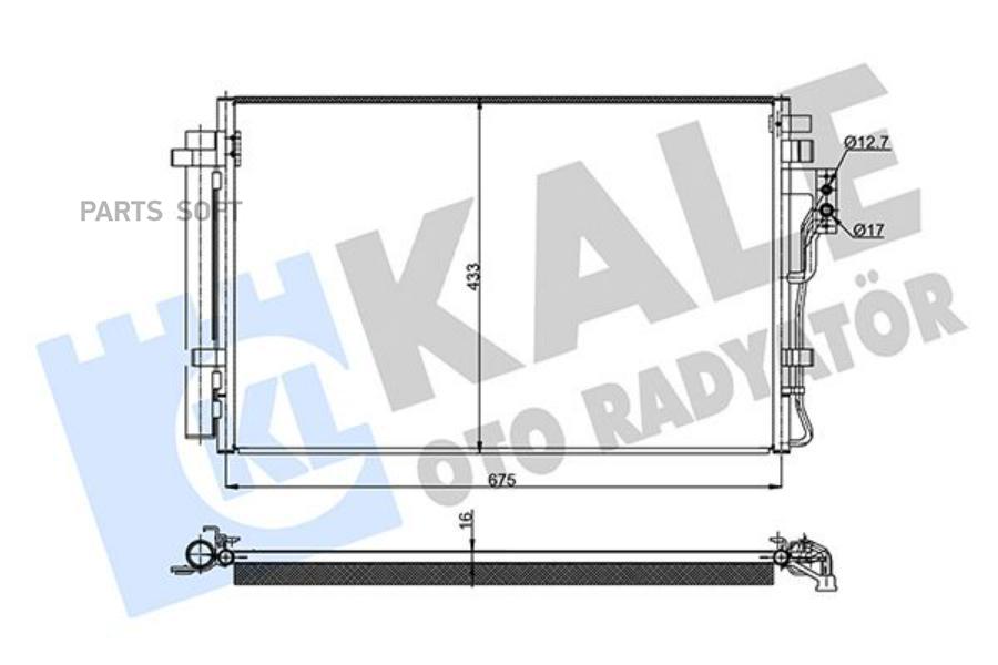 

345465 Радиатор Кондиционера Kia Sorento 2.4I 16V 09> KALE 345465