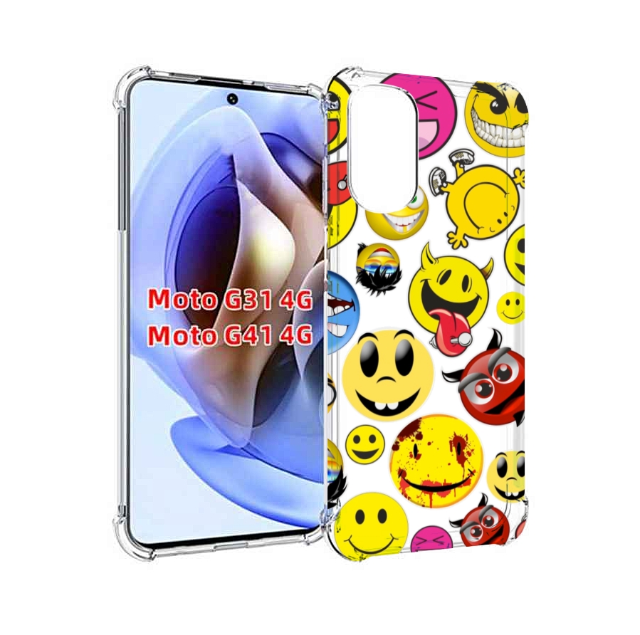 

Чехол MyPads Смайлики для Motorola Moto G31 4G / G41 4G, Прозрачный, Tocco