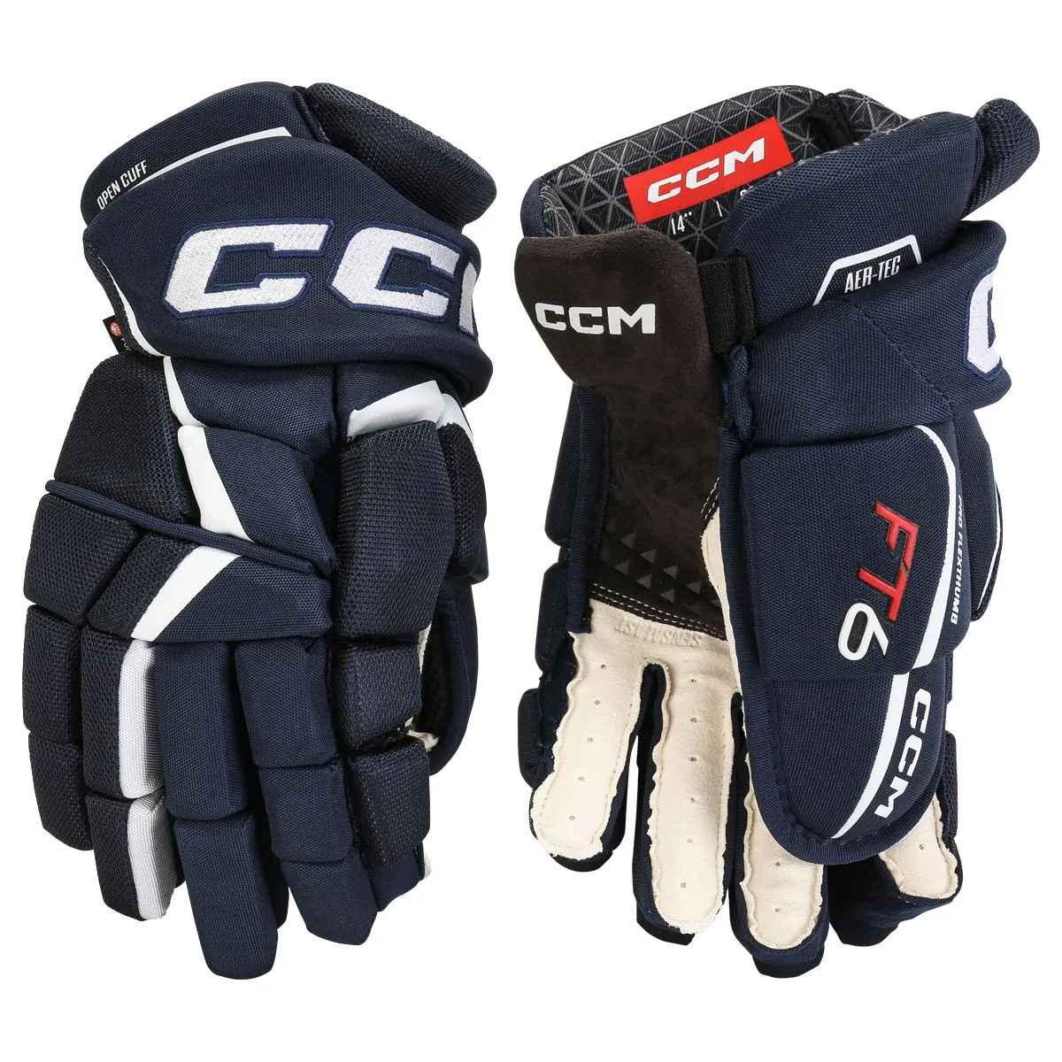 Перчатки CCM JETSPEED FT6 SR (NAV/WHT 14