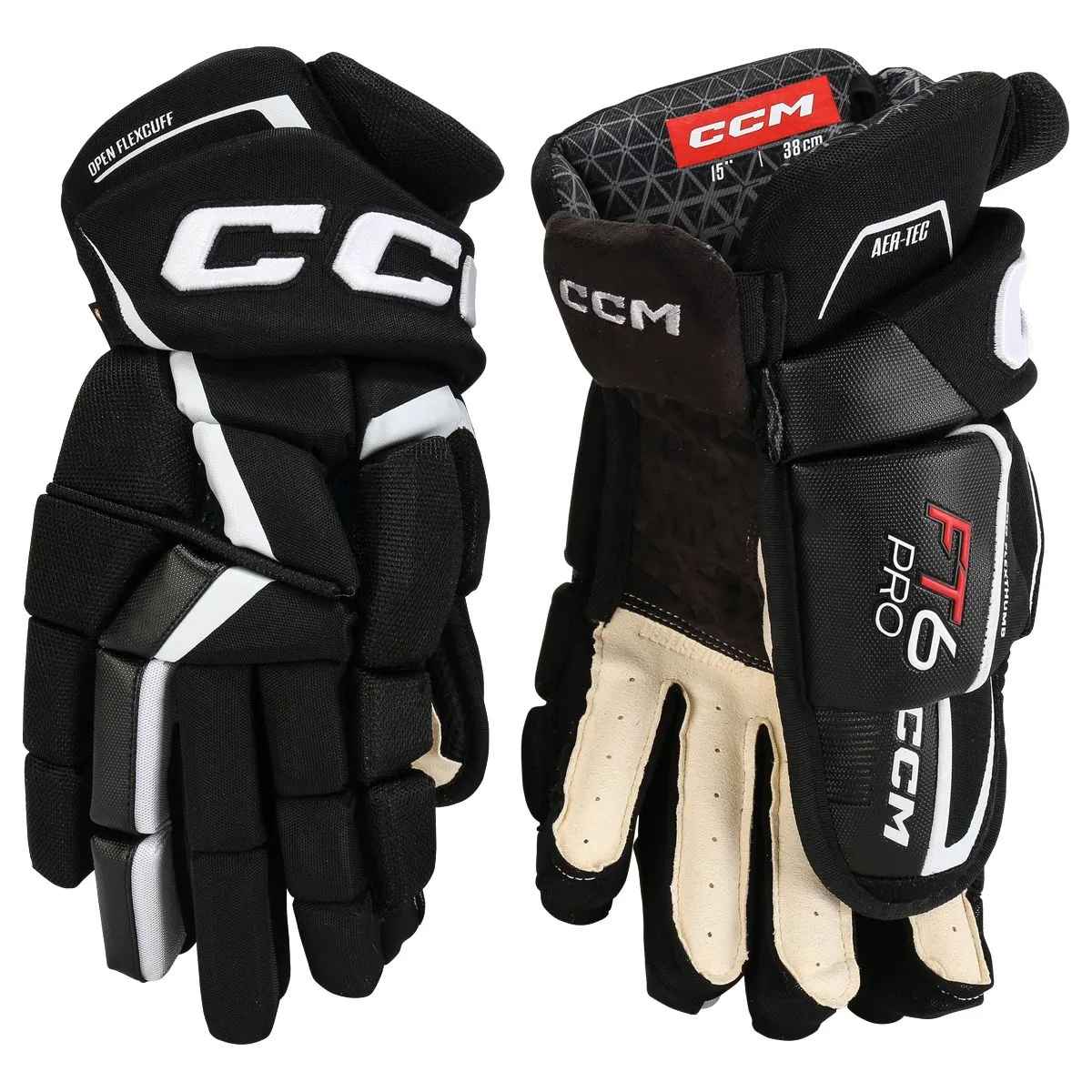 Перчатки CCM JETSPEED FT6 PRO SR (BLK/WHT 13