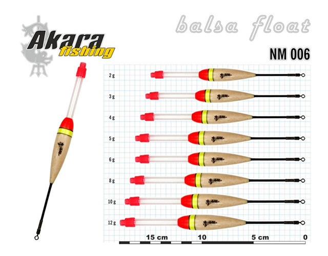 AKARA Поплавок из бальсы AKARA NM006 (12гр;180мм ;)