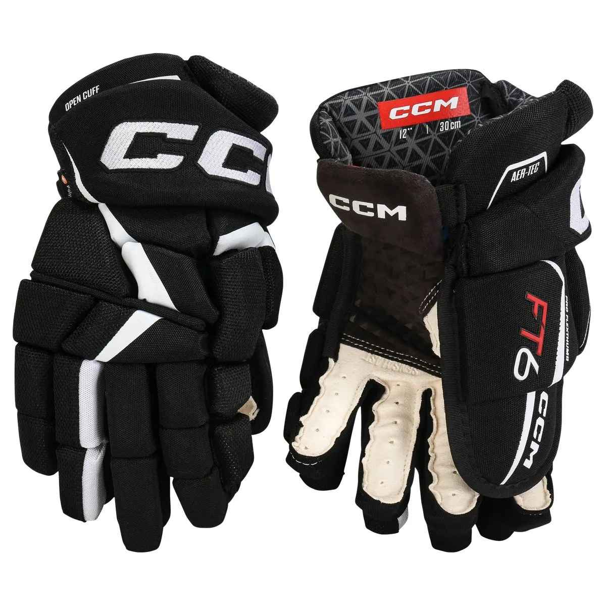 Перчатки CCM JETSPEED FT6 JR (BLK/WHT 11