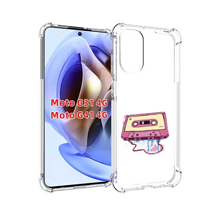 

Чехол MyPads Розовая кассета для Motorola Moto G31 4G / G41 4G, Прозрачный, Tocco