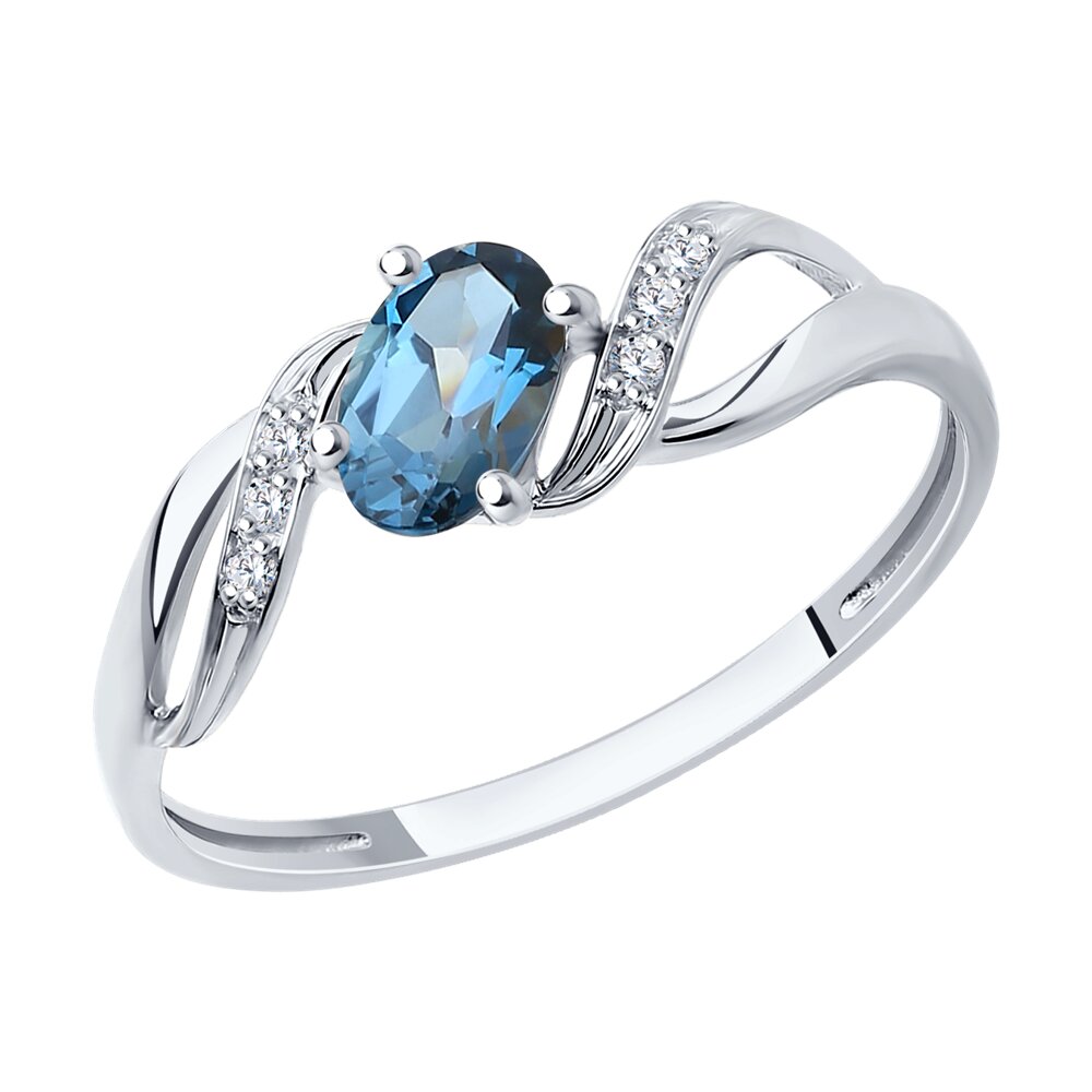 

Кольцо из золота р. , SOKOLOV Diamonds 71-00029-3, бриллиант\топаз, 71-00029-3