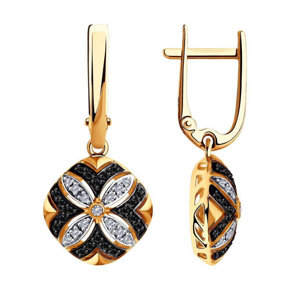 

Серьги подвески из красного золота SOKOLOV Diamonds 7020049, бриллиант, 7020049