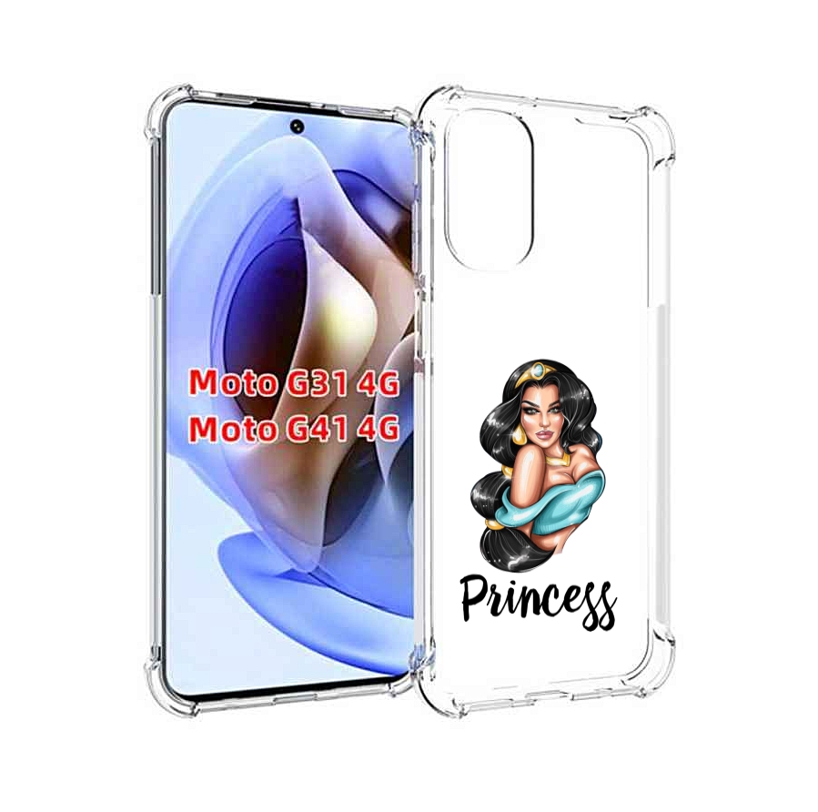 

Чехол MyPads Принцесса-Жасмин женский для Motorola Moto G31 4G / G41 4G, Прозрачный, Tocco