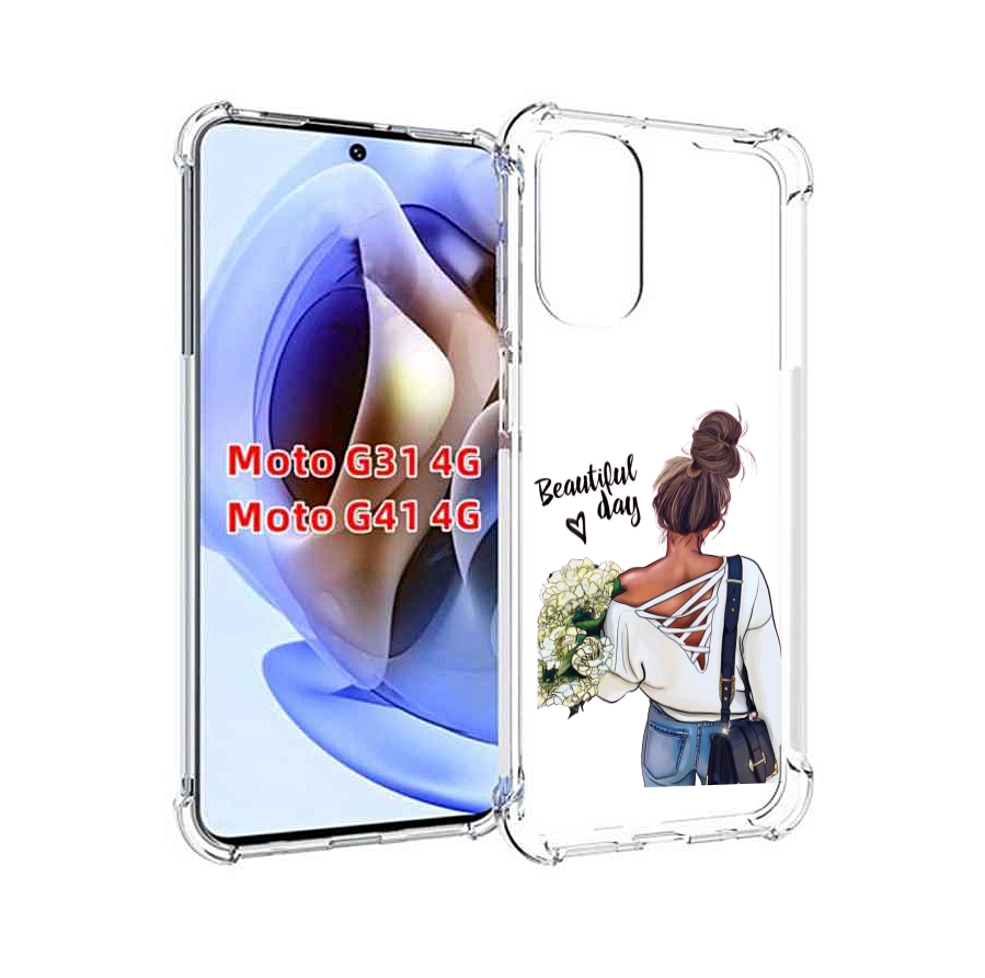

Чехол MyPads Прекрасный-день для Motorola Moto G31 4G / G41 4G, Прозрачный, Tocco