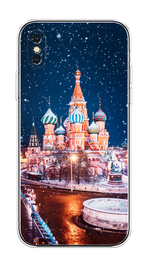 

Чехол на Apple iPhone XS Max "Москва 1", Коричневый;синий;белый, 11950-1