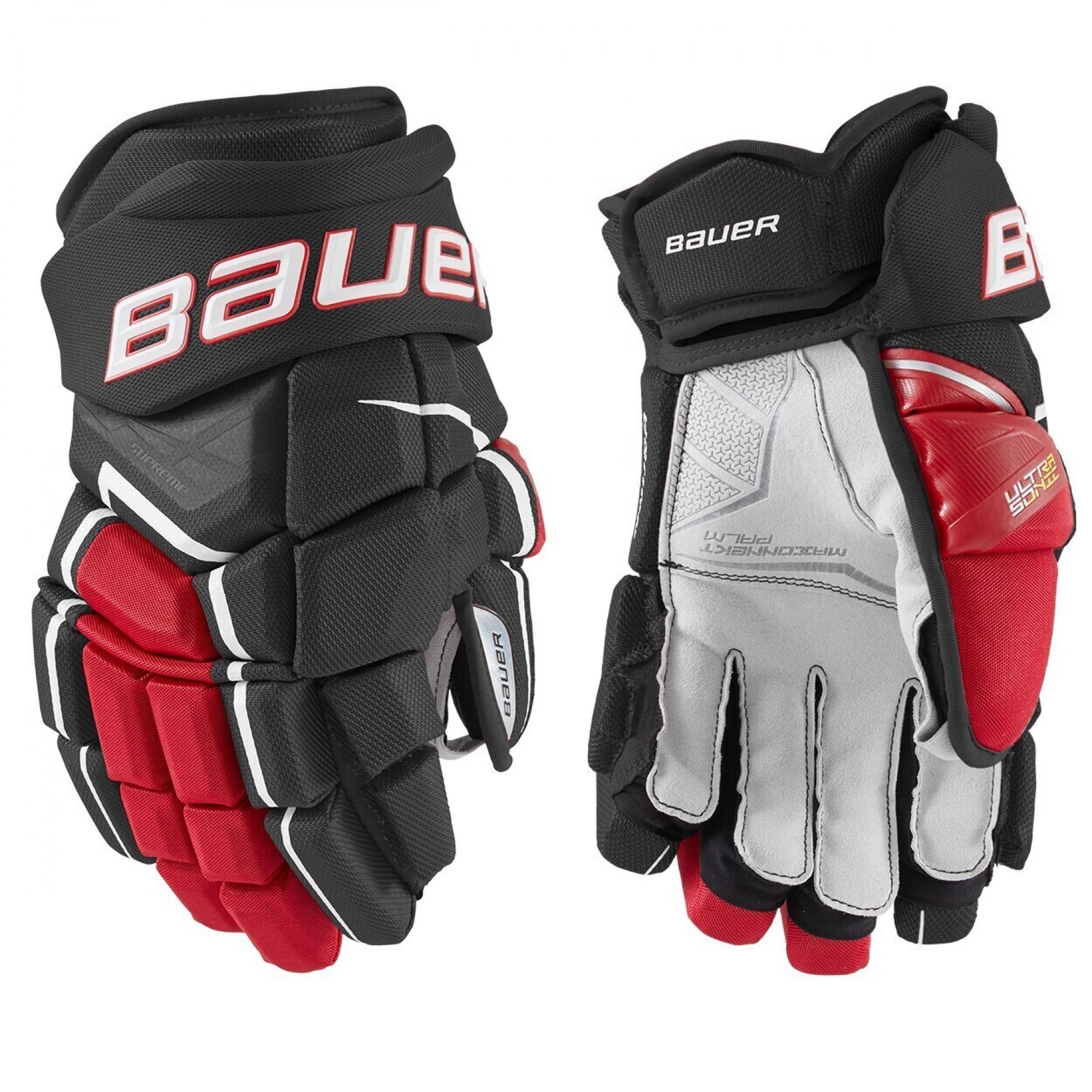 Перчатки BAUER SUPREME ULTRASONIC INT (BLK/RED 12