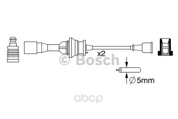 фото 0 986 357 266 к-кт проводов mazda 323 1.5/1.6 98-04 bosch