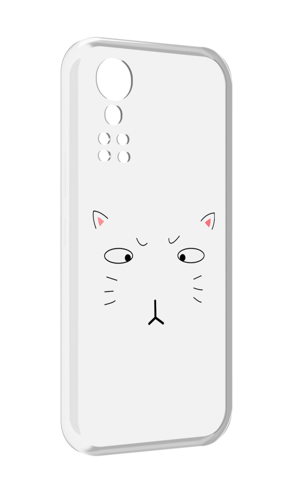

Чехол MyPads кот-части-лица для ZTE Axon 30 5G / Axon 30S, Прозрачный, Tocco